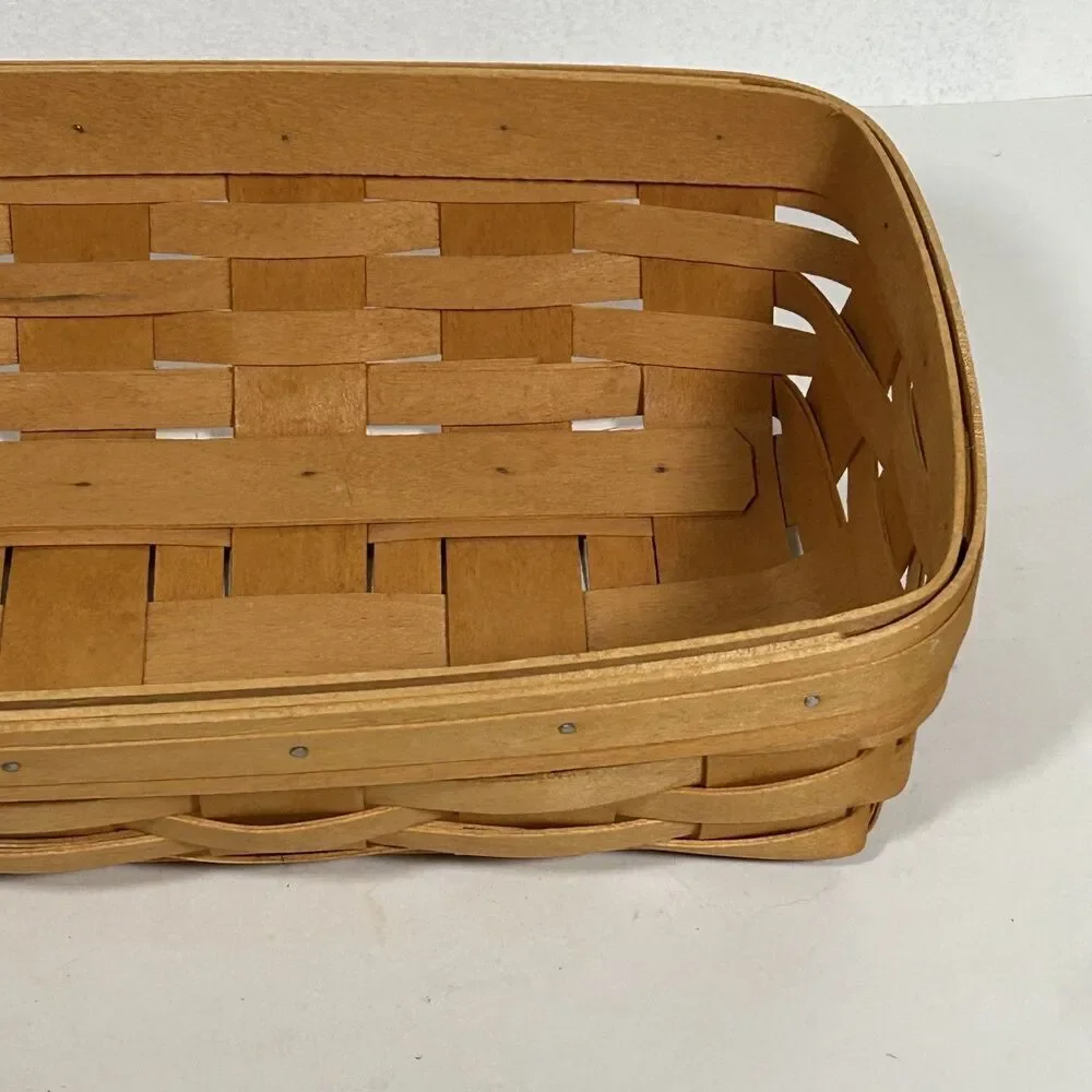Vintage Longaberger Bread Basket Signed 2001 Country Farmhouse Primitive